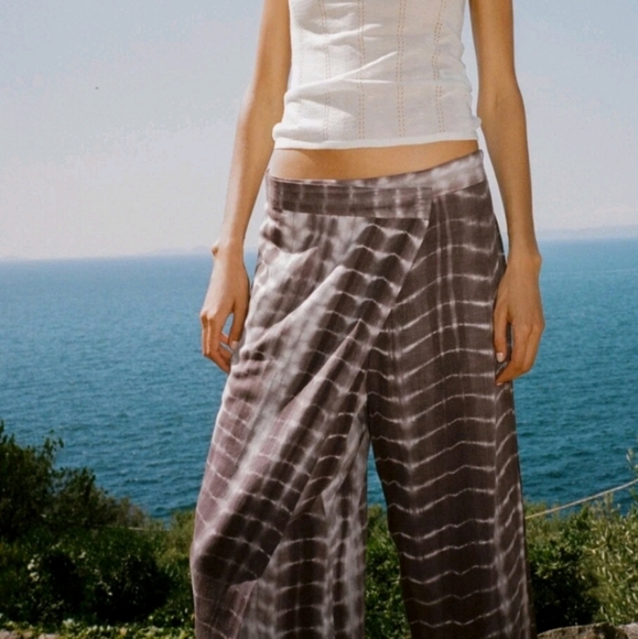 Zara Pants - ZARA Tie-Dye Wide-Leg Pants